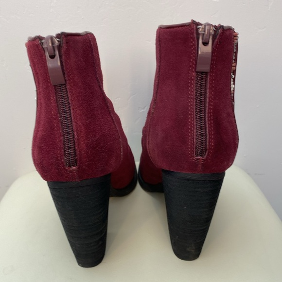 Sbicca Vintage Collection Kolli Beaded Suede Short Boots in Wine - Picture 2 of 8
